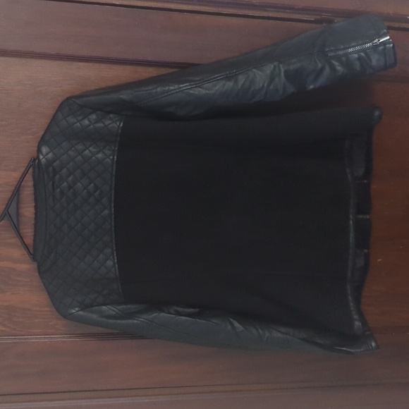 Weather Tamer Black Faux Leather Warm Jacket Size Medium - Picture 6 of 6